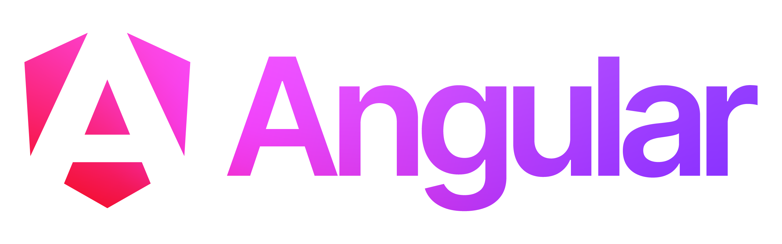 Angular wordmark gradient logo